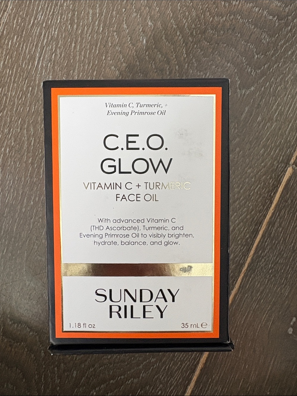 Sunday Riley C.E.O. Glow Face Oil — Orange & Gold Accents 35mL